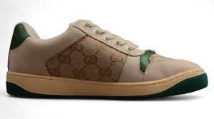 Gucci x Disney Screener Leather and Suede Sneaker with Mickey Mouse