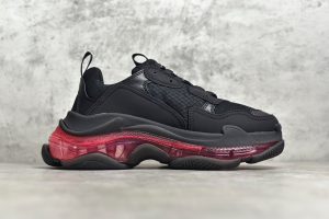 Balenciaga Triple S Clear Sole Black Red