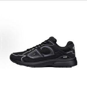 DIOR B30 CD shoes Simple lace-up running shoes Low-top life casual shoes men’s black